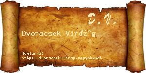 Dvoracsek Virág névjegykártya
